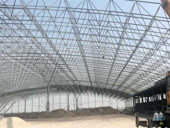 延安钢厂料仓网架工程